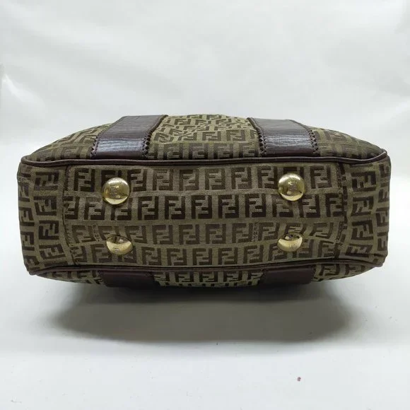 AUTHENTIC Fendi Tote Bag Brown Nylon - Picture 6 of 11